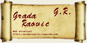 Grada Raović vizit kartica